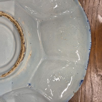 Lot 313 - An 18th century Frankfurt delft blue and white...