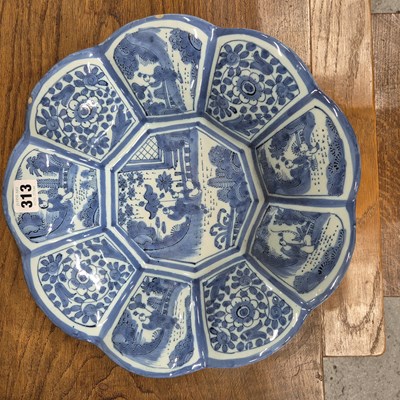 Lot 313 - An 18th century Frankfurt delft blue and white...