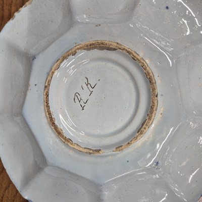 Lot 313 - An 18th century Frankfurt delft blue and white...