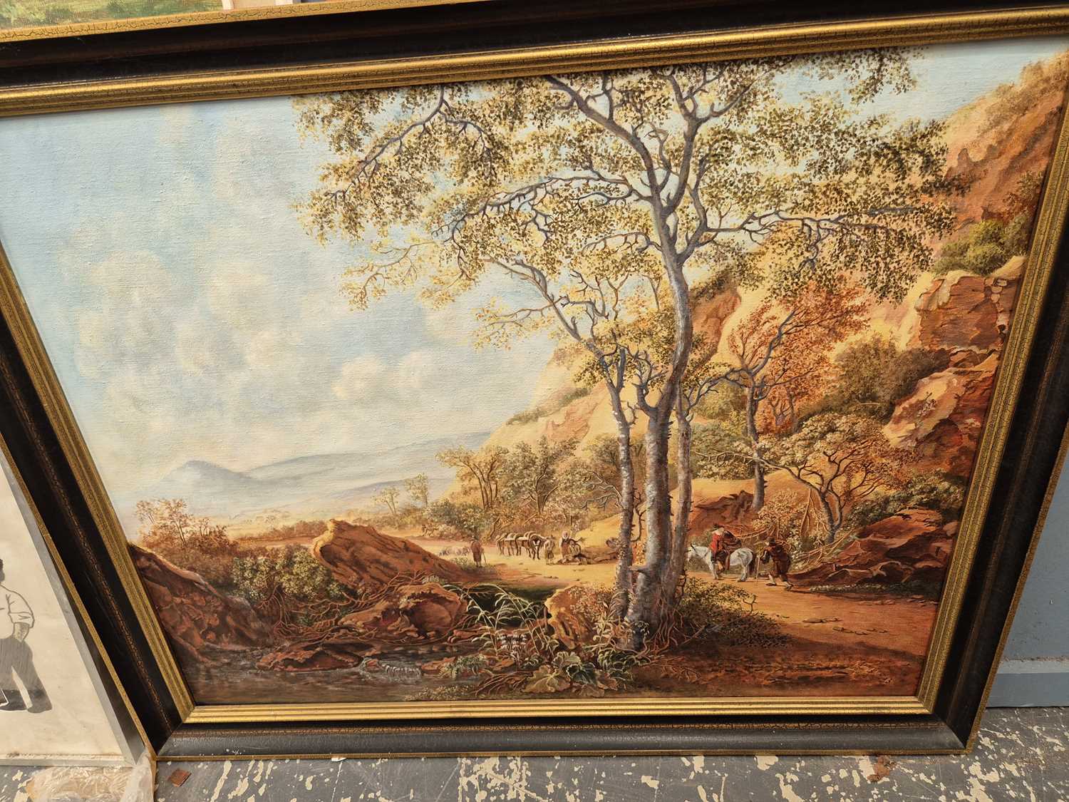 Lot 209 - Four Large oil on canvas landscapes.