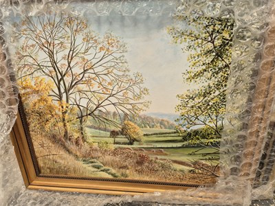 Lot 209 - Four Large oil on canvas landscapes.