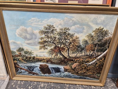 Lot 209 - Four Large oil on canvas landscapes.