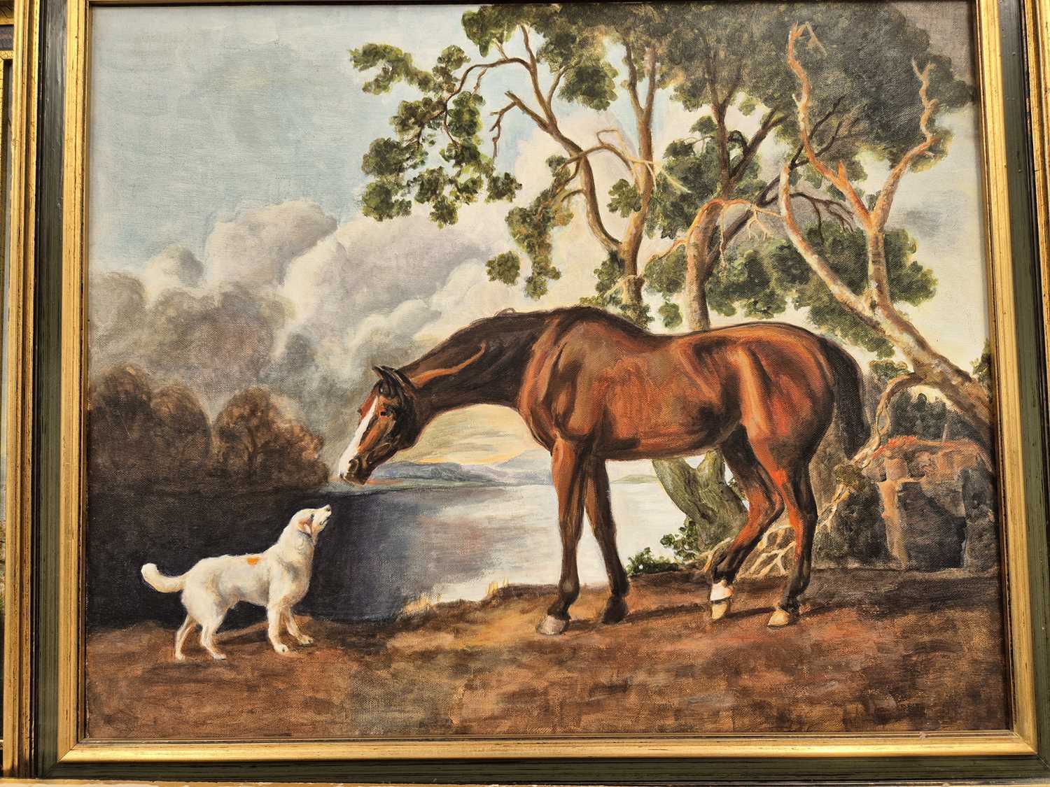 Lot 213 - Five large oil on canvas paintings after 18th...