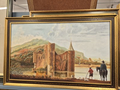 Lot 213 - Five large oil on canvas paintings after 18th...