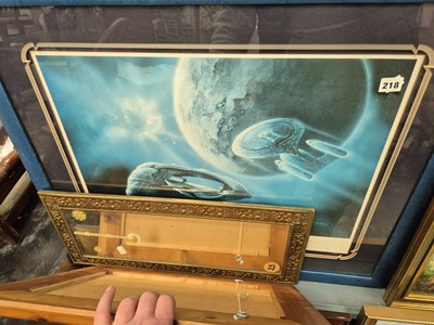 Lot 218 - Various wall mirrors and prints. (qty)
