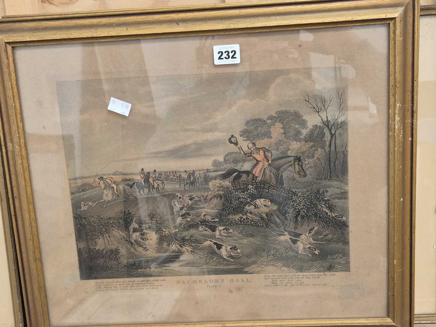 Lot 232 - Two framed sets of hunting prints after Henry...