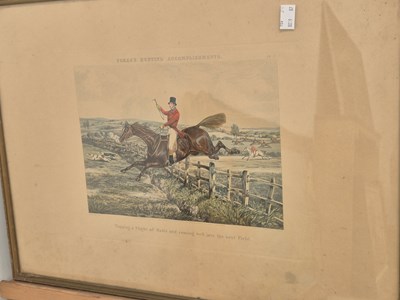 Lot 232 - Two framed sets of hunting prints after Henry...