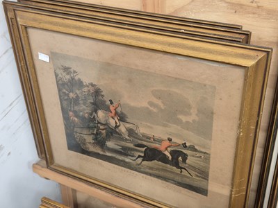 Lot 232 - Two framed sets of hunting prints after Henry...