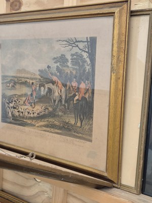 Lot 232 - Two framed sets of hunting prints after Henry...