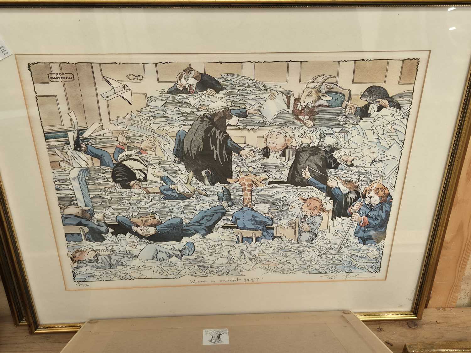 Lot 233 - Two courtroom humerous prints and one other.(3)