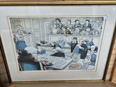 Lot 233 - Two courtroom humerous prints and one other.(3)