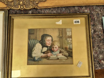 Lot 235 - 19th century school. "the reading lesson"...