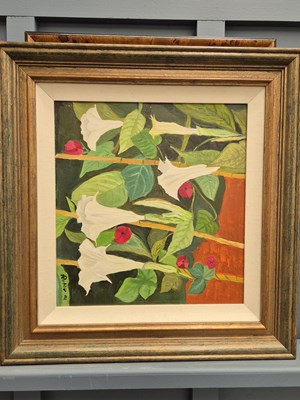 Lot 284 - Three contemporary oil paintings and a...