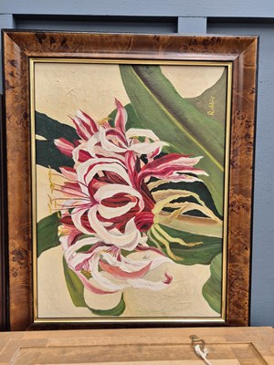 Lot 284 - Three contemporary oil paintings and a...