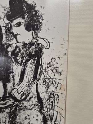 Lot 302 - Marc Chagall 1963. A Clown In Love. Lithograph.