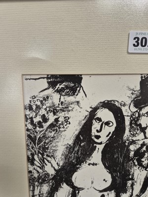 Lot 302 - Marc Chagall 1963. A Clown In Love. Lithograph.