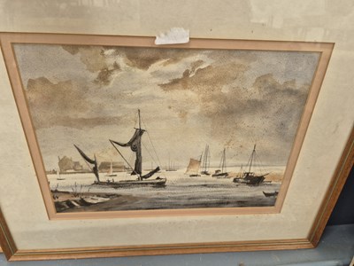 Lot 384 - R. C Bursley. Study of clown. Watercolour....