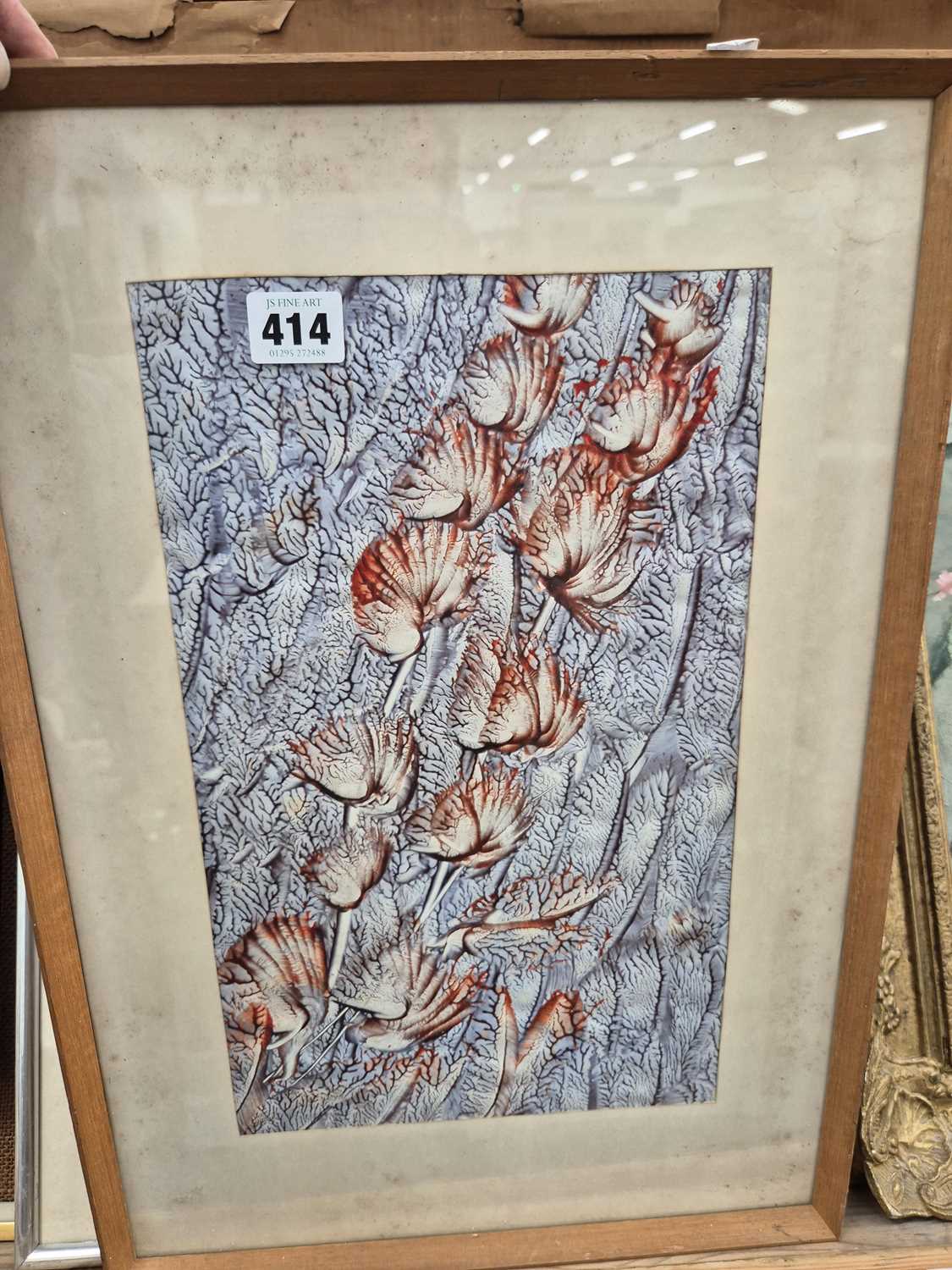 Lot 414 - Watercolour of a waterfall in Iceland. Signed...