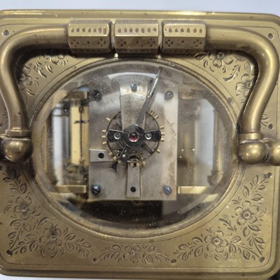 Lot 349 - A Richard et Cie carriage clock striking on a...