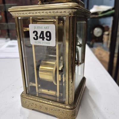 Lot 349 - A Richard et Cie carriage clock striking on a...