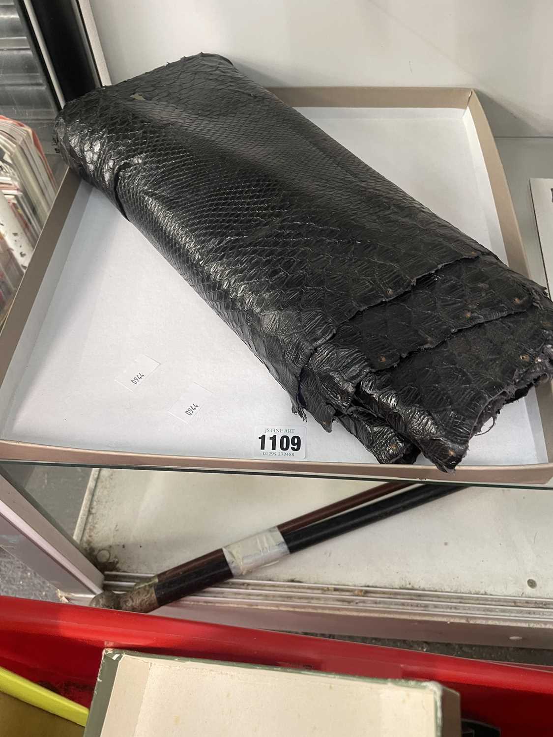 Lot 1109 - A roll of snake's skin leather