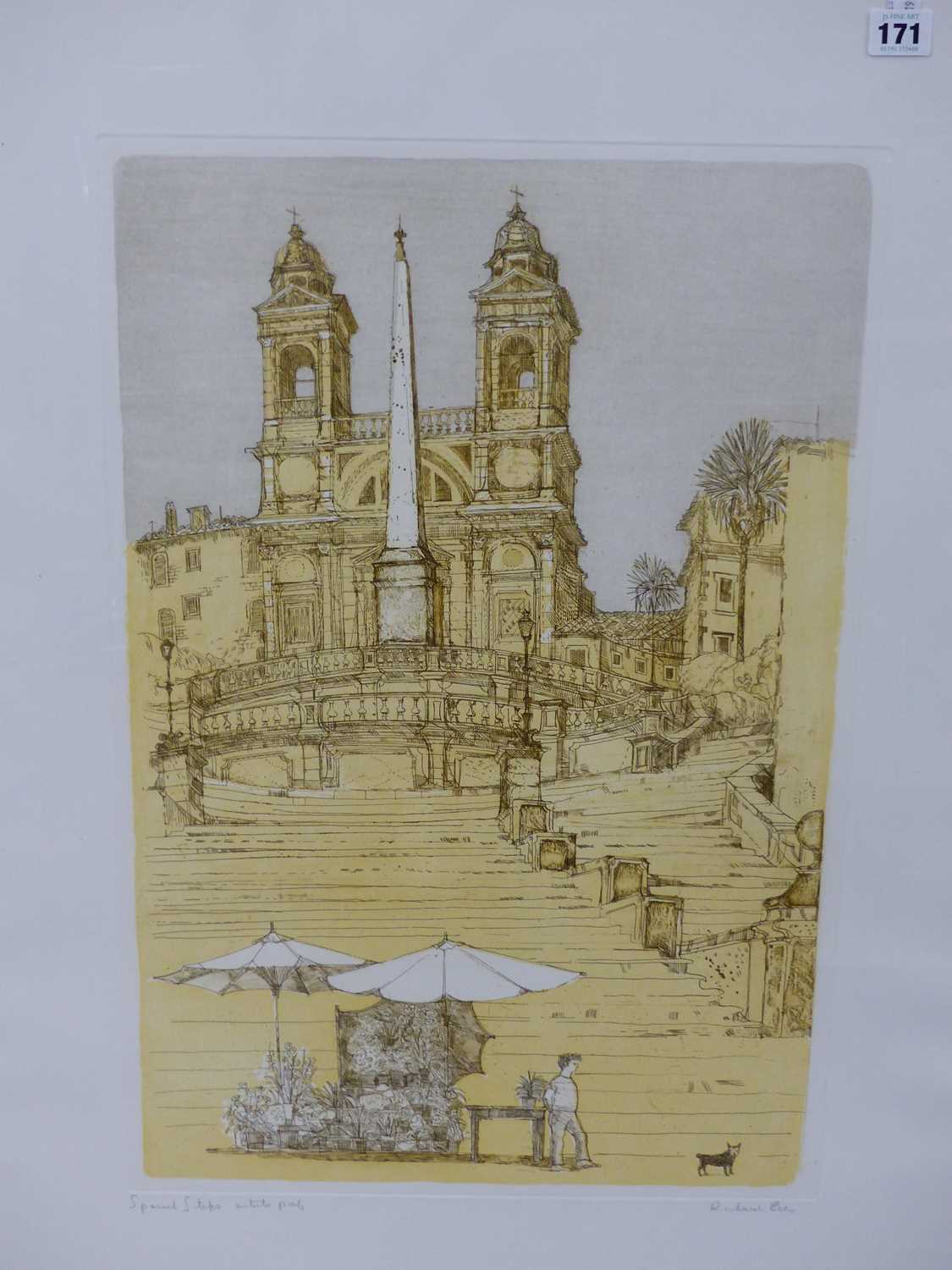 Lot 171 - Richard Beer. (b. 1928) Spanish Steps. Etching...