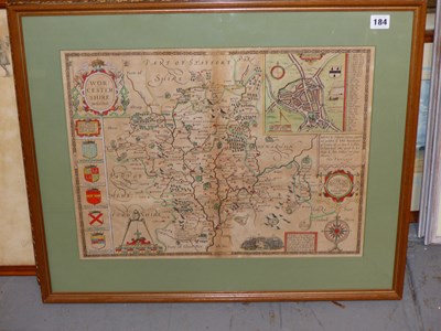 Lot 184 - A 17th-century hand coloured map of...