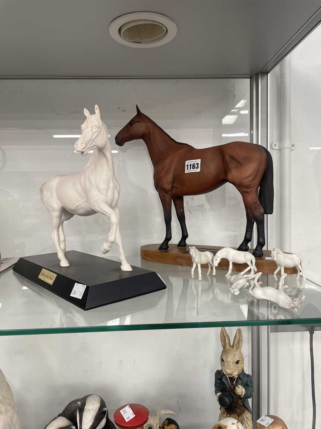 Lot 1163 - A Beswick figure of Arkle, a grey horse figure...