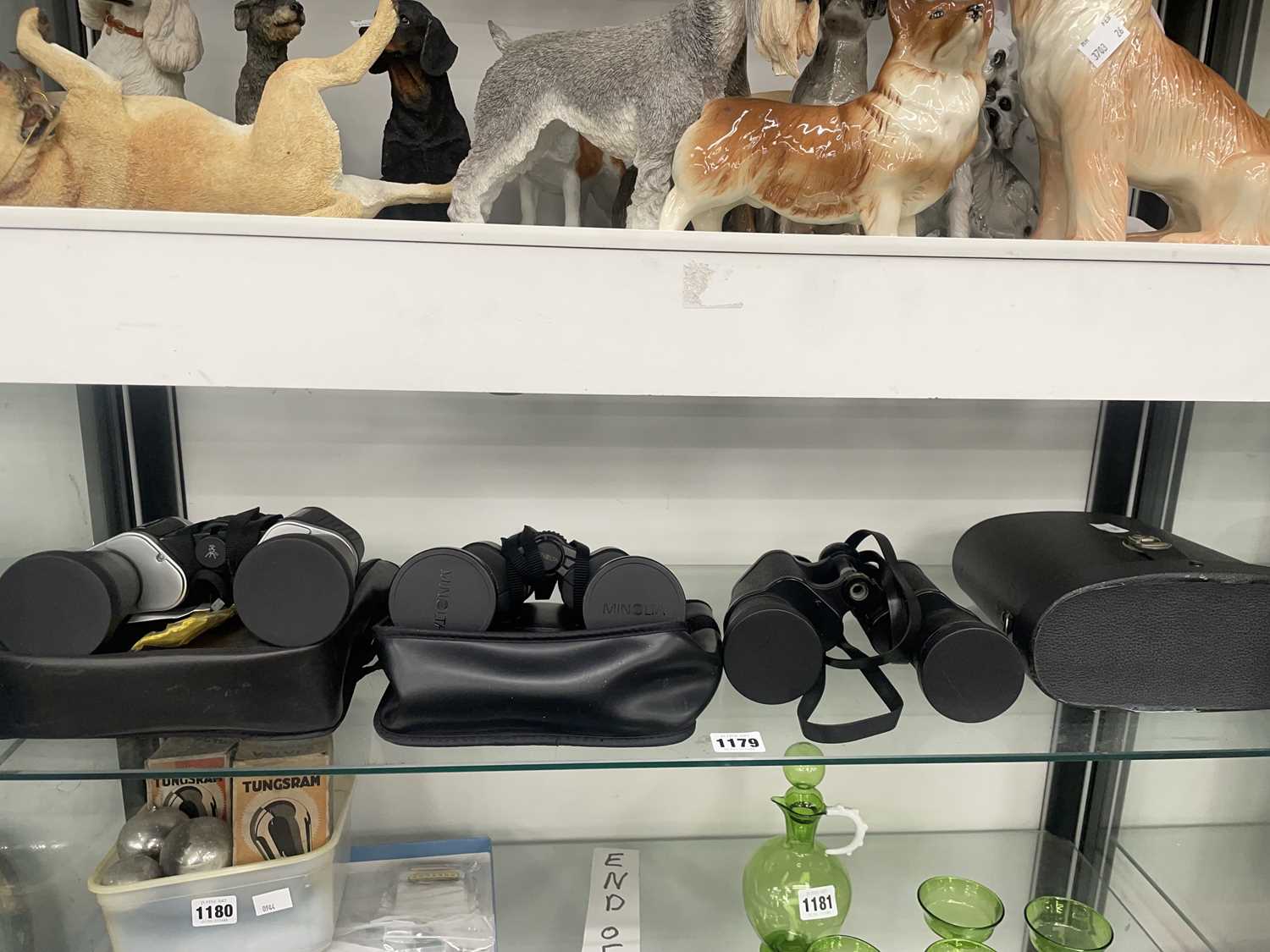 Lot 1179 - Three pairs of binoculars and cases