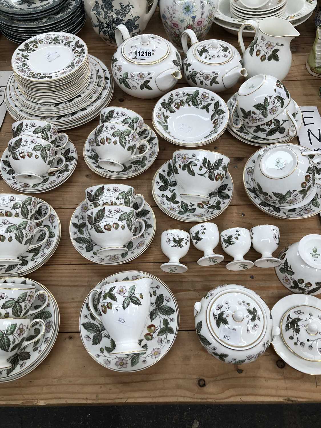 Lot 1216 - A Wedgwood 'Strawberry Hill' pattern breakfast...
