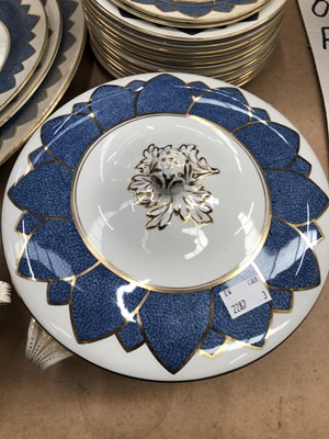 Lot 1270 - A Booths powder blue jay pattern part dinner...