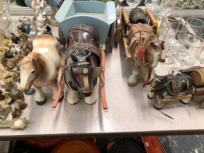 Lot 1293 - Drink miniatures, drinking glass, duck and...