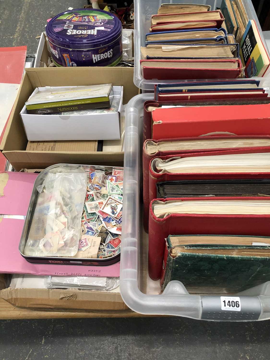 Lot 1406 - Albums and loose world postage stamps