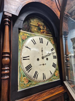 Lot 185 - A 19th century mahogany cased longcase/....