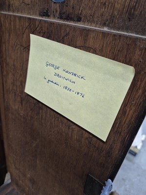 Lot 187 - A Victorian oak & inlaid cased longcase/....