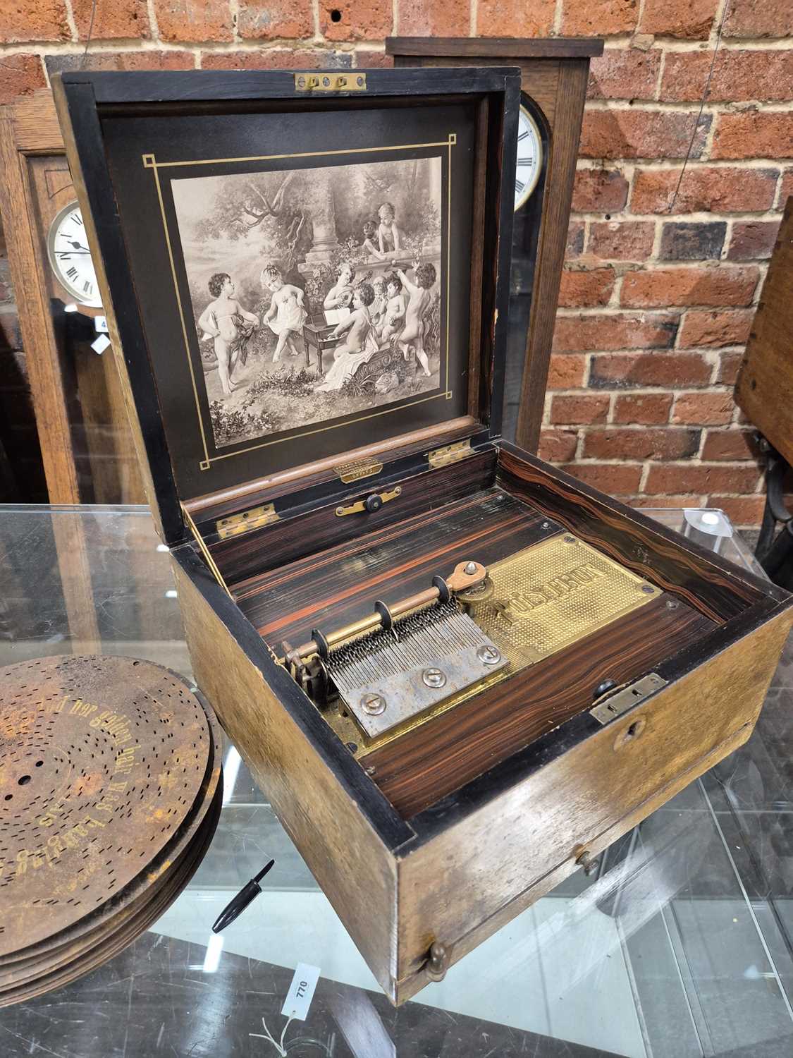 Lot 194 - A Vintage Polyphon Music Box with various...