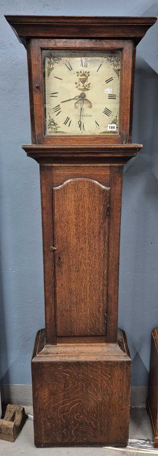 Lot 189 - An 18th-century oak cased longcase/....