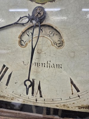 Lot 189 - An 18th-century oak cased longcase/....