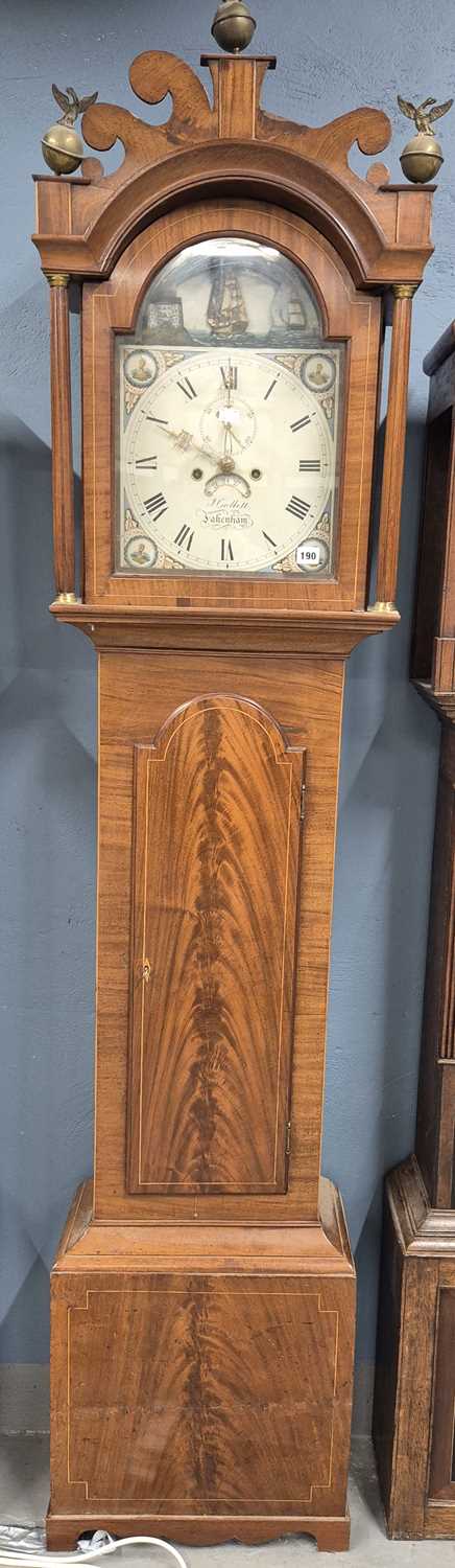 Lot 190 - A 19th-century mahogany cased longcase/....