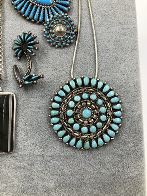 Lot 295 - A collection of mostly Native American silver...