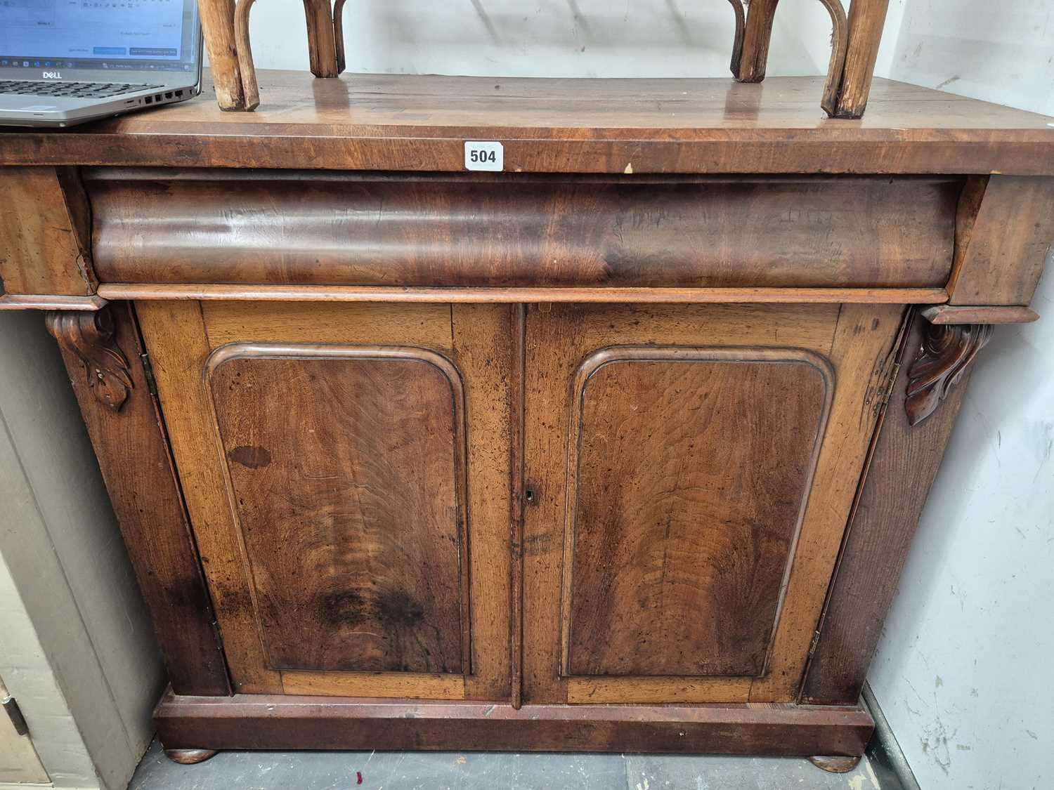 Lot 504 - A Victorian mahogany chiffonier W 106 D 52.5 H...