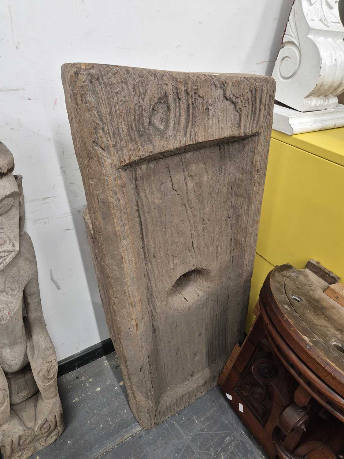 Lot 560 - An indonesian hardwood mortar trough.