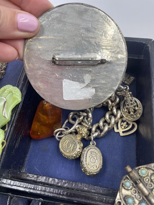Lot 329 - A vintage Eastern panal bracelet, signed to...