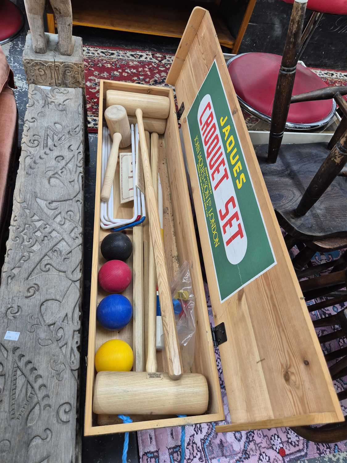 Lot 661 - A Jaques Croquet set in virtually unused...