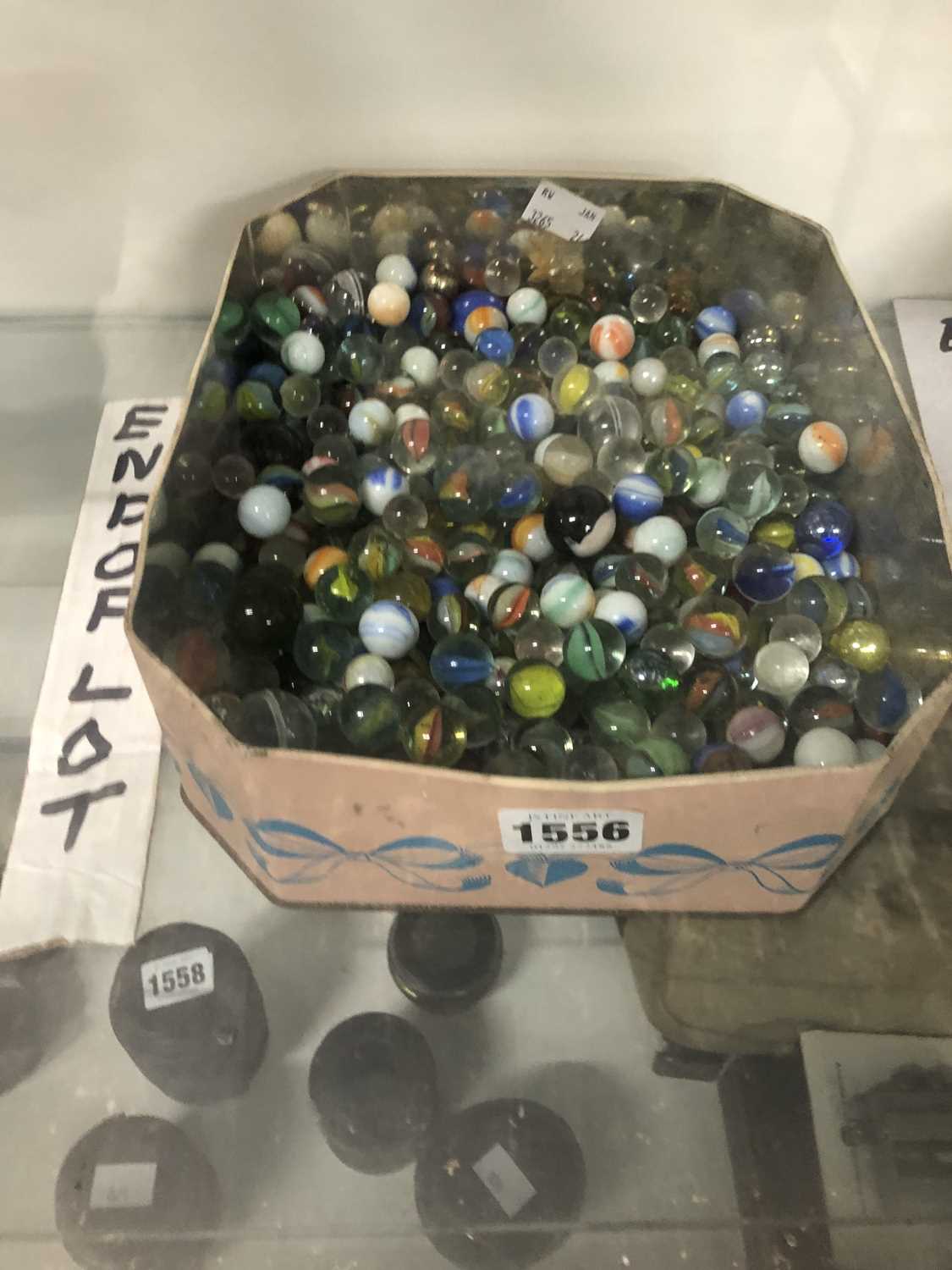 Lot 1556 - A collection of glass marbles