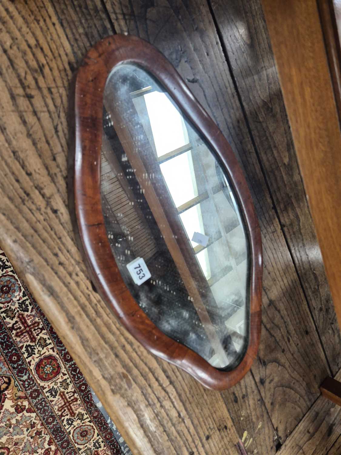 Lot 753 - A mahogany framed table mirror stand.