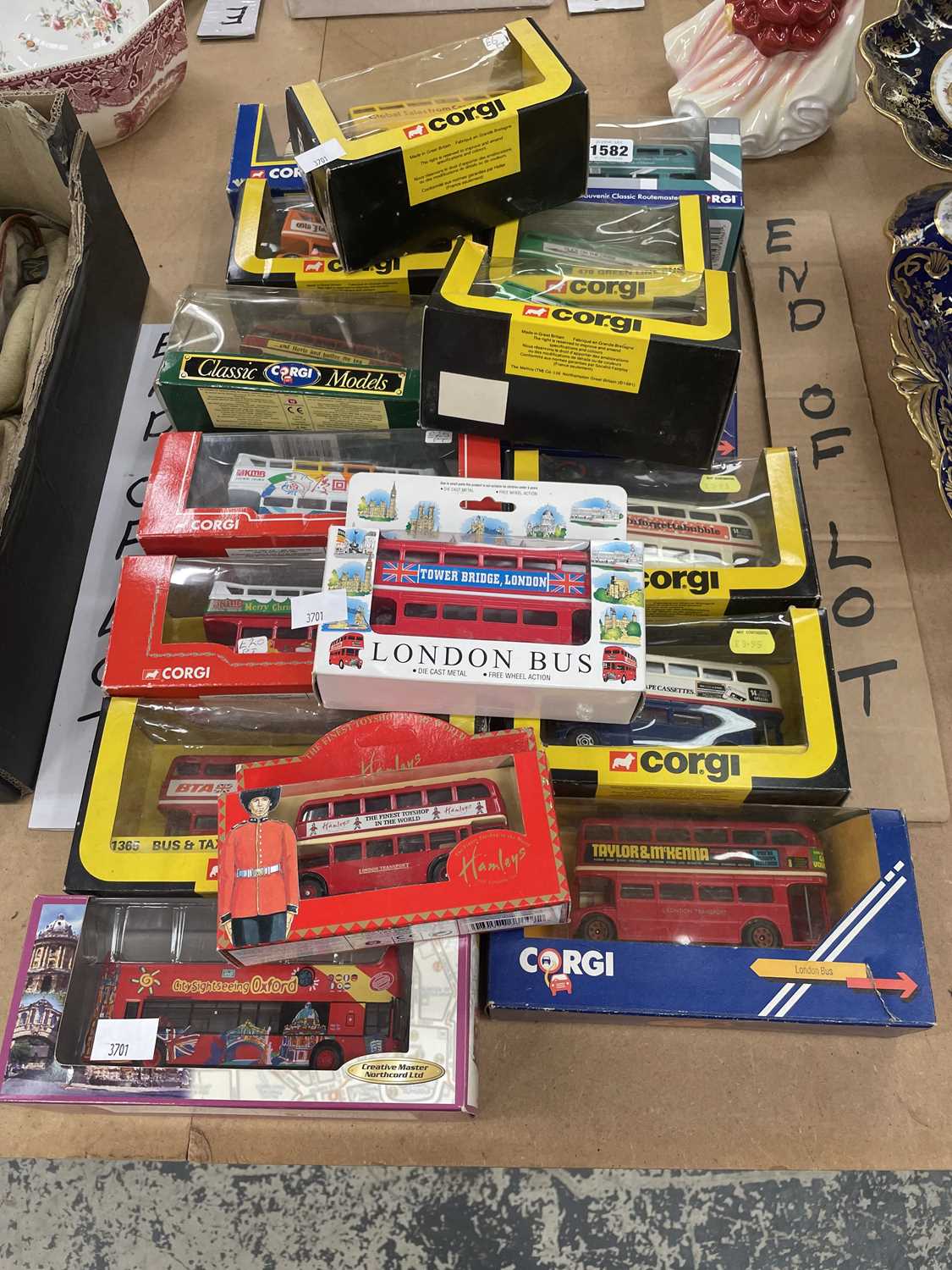 Lot 1582 - A collection of boxed Corgi die cast buses