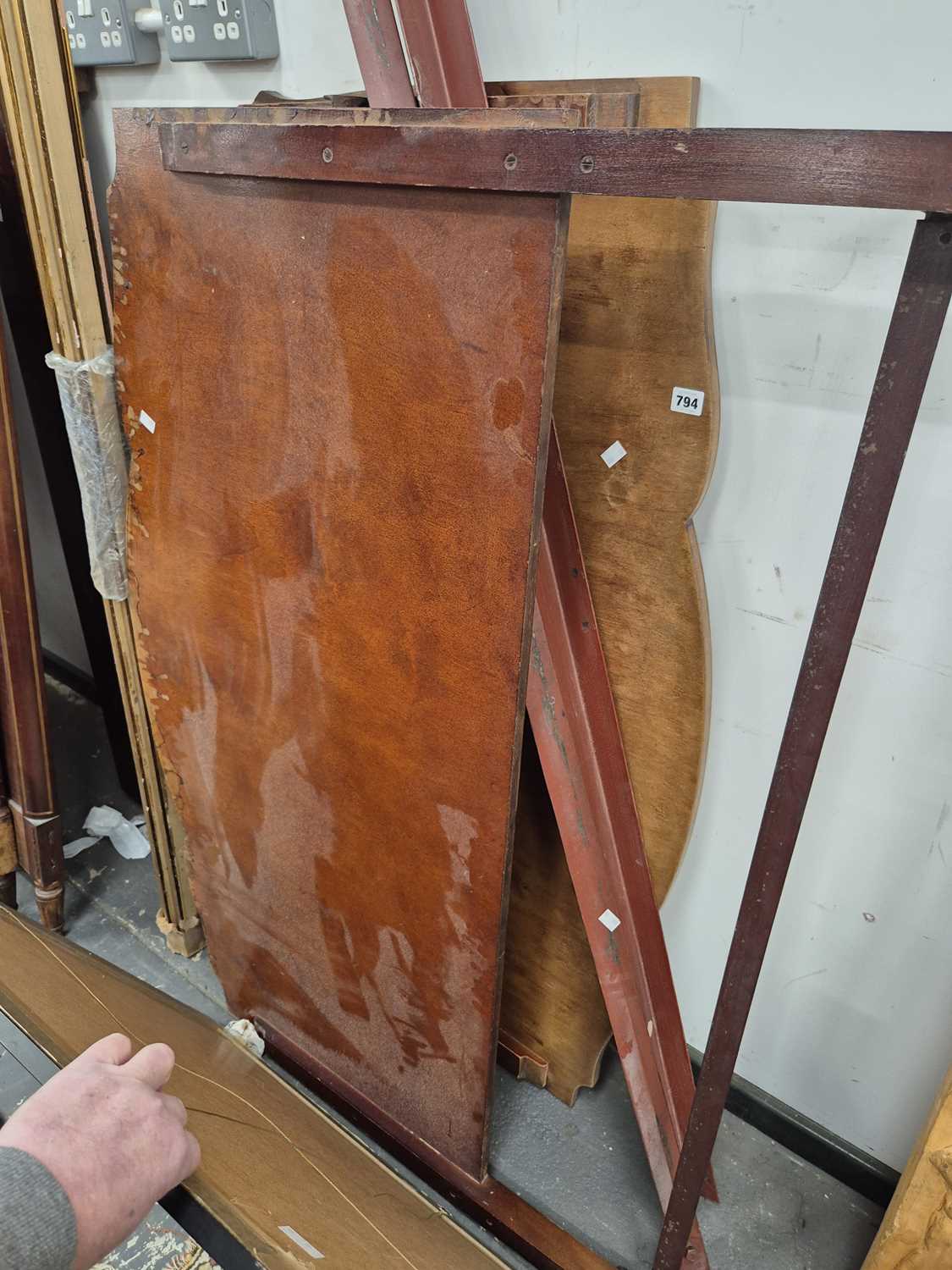 Lot 794 - A 1930's walnut double bed frame.