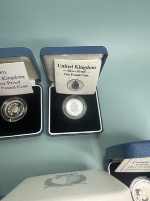 Lot 380 - A collection of silver proof and other coins