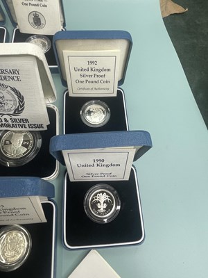 Lot 380 - A collection of silver proof and other coins